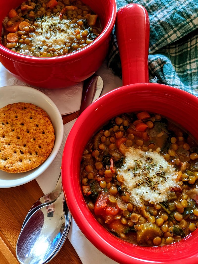 Lentil Soup with Spinach